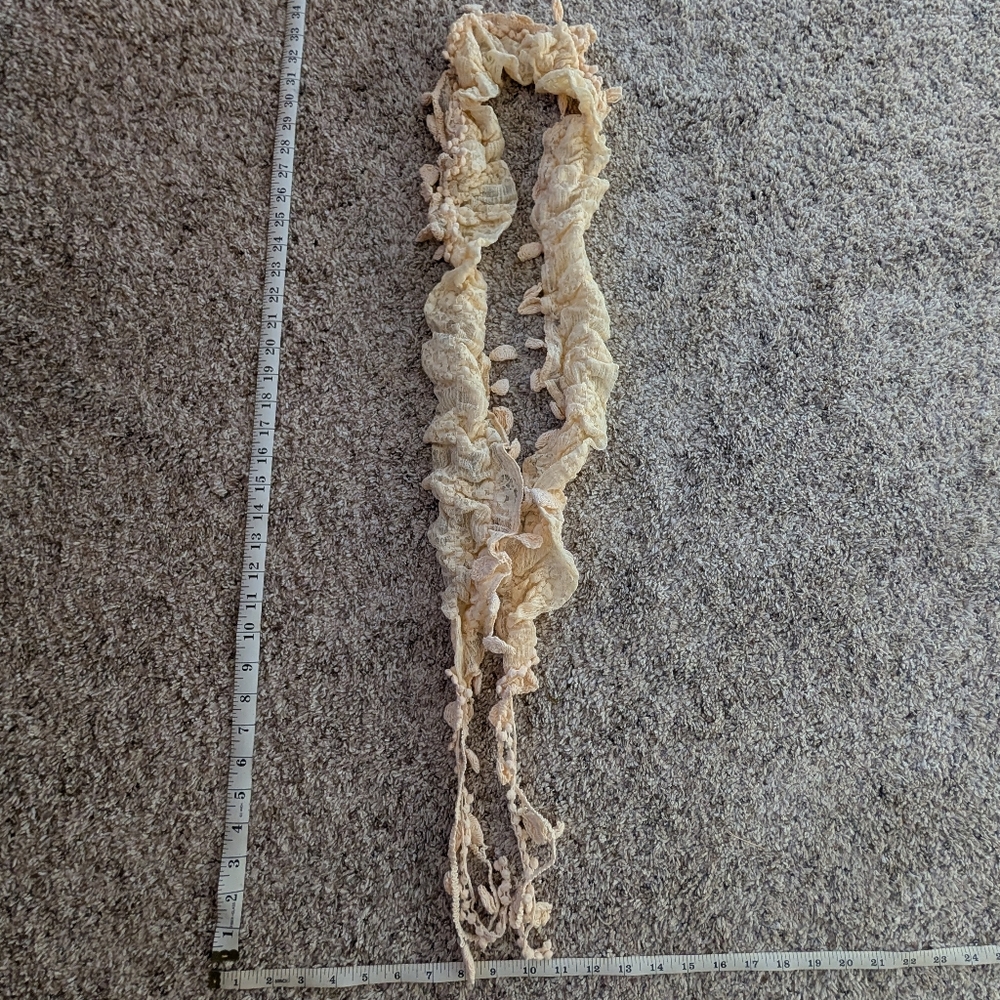 Source Unknown Cream Textured Scarf